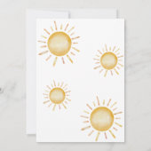 Onze zon wordt één verjaardag kaart (Achterkant)