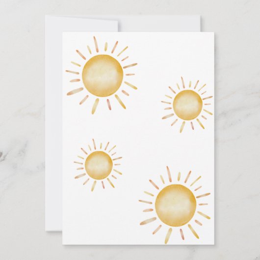 Onze zon wordt één verjaardag kaart (Achterkant)