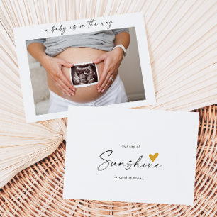 Onze Zonnestraal Baby Aankondigingskaart Bedankkaart