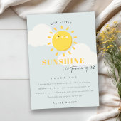 Onze zonnige blauwe zonneschijn elke dag van de zo bedankkaart