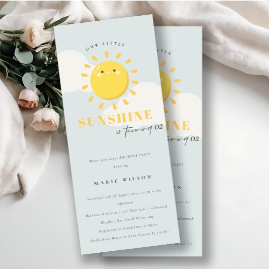 Onze zonnige blauwe zonneschijn elke dag van de zo kaart