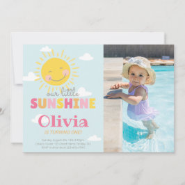 Onze zonnige foto roze elke dag kaart