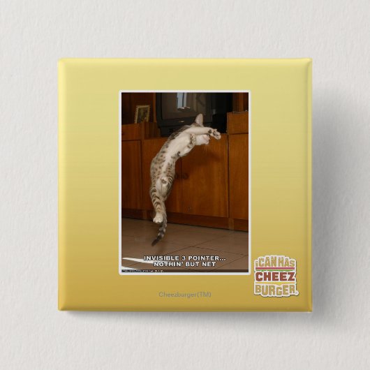 Onzichtbaar 3 aanwijzer vierkante button 5,1 cm (Voorkant)