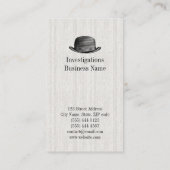 Onzichtbaar Man Privé Detective Visitekaartje (Achterkant)