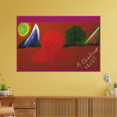 Onzichtbaar meisje gevangen in een ander universum canvas afdruk (Insitu (Woonkamer))