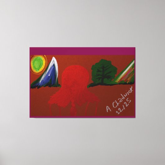 Onzichtbaar meisje gevangen in een ander universum canvas afdruk (Voorkant)