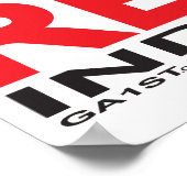 Onzichtbaar Poster zwart/rood in lichtkleur (Hoek)