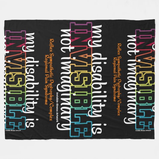 ONZICHTBAAR...RSD/CRPS FLEECE DEKEN (Voorkant (Horizontaal))