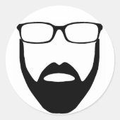 Onzichtbare baard Sticker (Voorkant)