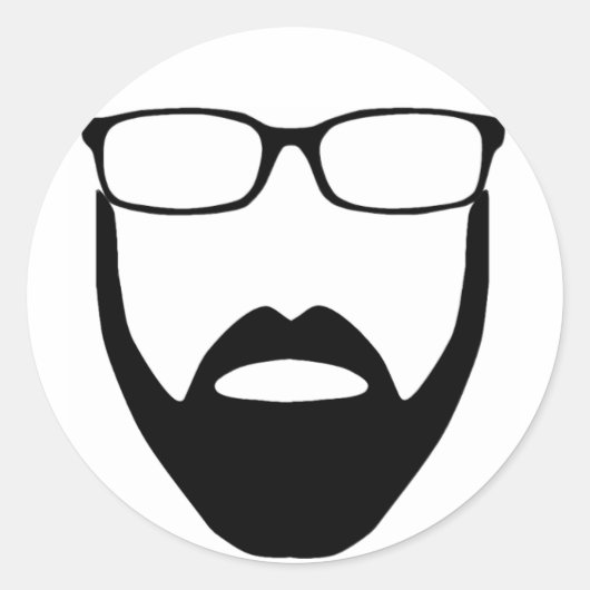 Onzichtbare baard Sticker (Voorkant)