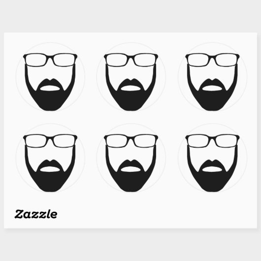 Onzichtbare baard Sticker (Vel)