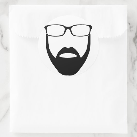 Onzichtbare baard Sticker (Tas)