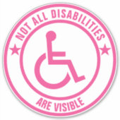 Onzichtbare Beperking Bewustzijnsstickers Sticker (Voorkant)