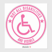 Onzichtbare Beperking Bewustzijnsstickers Sticker (Vel)