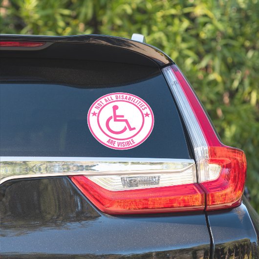 Onzichtbare Beperking Bewustzijnsstickers Sticker (Auto Zijkant)