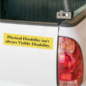 onzichtbare beperking bumpersticker (Op Truck)