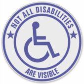 Onzichtbare Beperkingen Awareness Sticker (Voorkant)