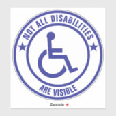 Onzichtbare Beperkingen Awareness Sticker (Vel)