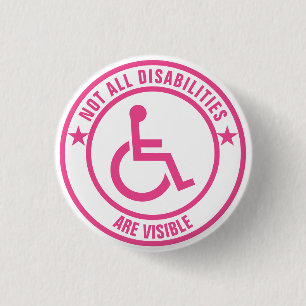 Onzichtbare Beperkingen Awareness Sticker Ronde Button 3,2 Cm