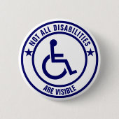Onzichtbare Beperkingen Awareness Sticker Ronde Button 5,7 Cm (Voorkant)