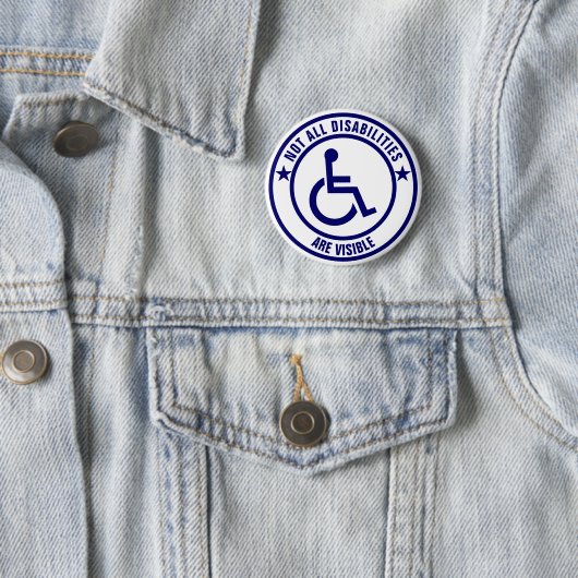 Onzichtbare Beperkingen Awareness Sticker Ronde Button 5,7 Cm (In situ)