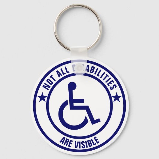 Onzichtbare Beperkingen Awareness Sticker Sleutelhanger (Voorkant)
