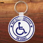 Onzichtbare Beperkingen Awareness Sticker Sleutelhanger (Voorkant)