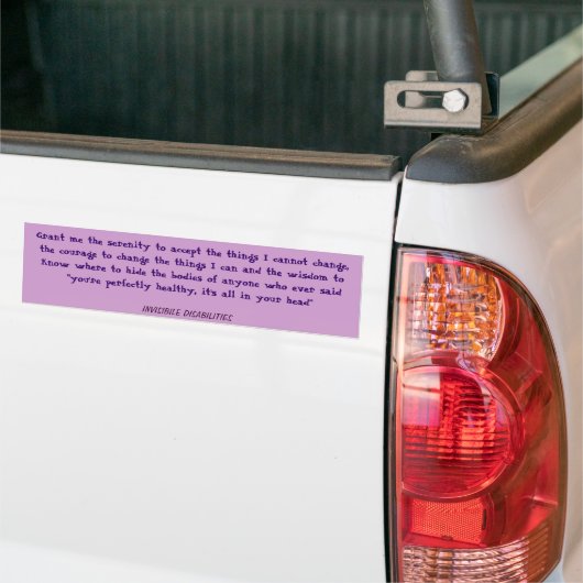 Onzichtbare Bumpersticker voor gehandicapten (Op Truck)