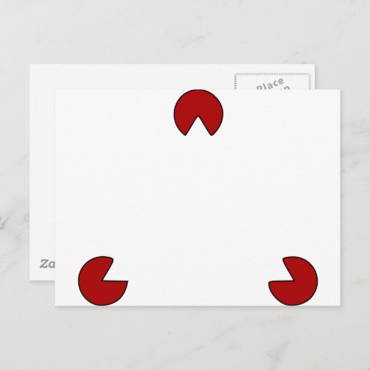 Onzichtbare driehoek optische illusie briefkaart (Voorkant / Achterkant)