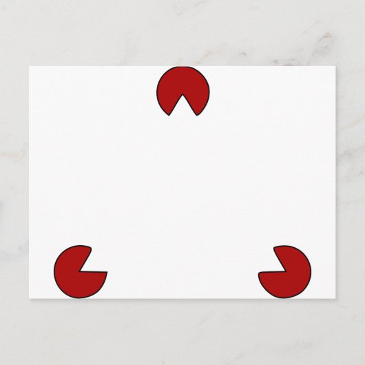 Onzichtbare driehoek optische illusie briefkaart (Voorkant)