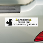 onzichtbare eekhoorns bumpersticker (Op auto)