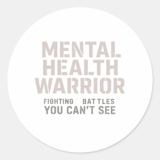 Onzichtbare gevechten, innerlijke kracht ronde sticker (Voorkant)
