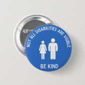 Onzichtbare handicap Pin voor iedereen Ronde Button 5,7 Cm (Voorkant /achterkant)