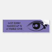 ONZICHTBARE HANDICAPS - bumperstickers (Voorkant)