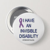 Onzichtbare handicaps ronde button 7,6 cm (Voorkant /achterkant)