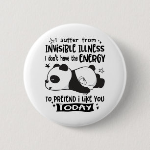 Onzichtbare Illness Awareness Month Ribbon Giften Ronde Button 5,7 Cm