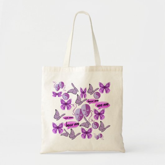 Onzichtbare Illness Collage Tote Bag (Voorkant)