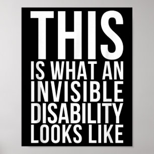 Onzichtbare invaliditeit Chronische pijnziekte Awa Poster