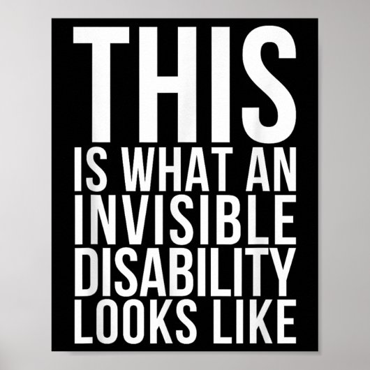 Onzichtbare invaliditeit Chronische pijnziekte Awa Poster (Voorkant)