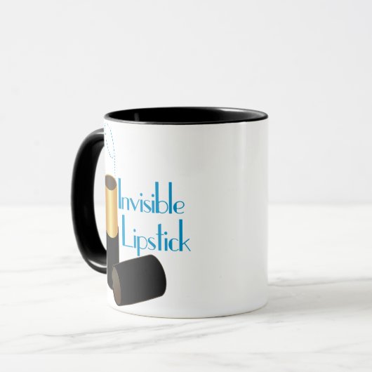 Onzichtbare lipstick mok (Voorkant links)