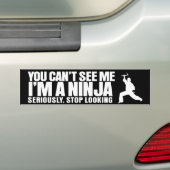 Onzichtbare Ninja Bumpersticker (Op auto)