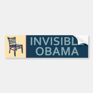 Onzichtbare Obama en de voorzitter Politiek Satire Bumpersticker