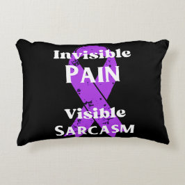 Onzichtbare pijn sarcastisch accent kussen