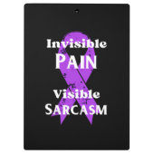Onzichtbare pijn sarcastisch klembord (Achterkant)