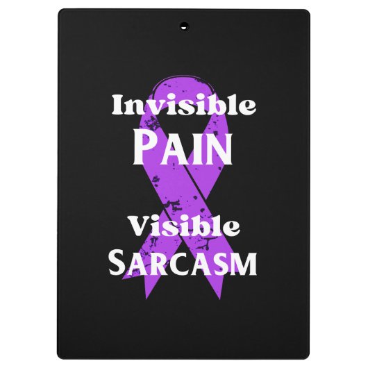 Onzichtbare pijn sarcastisch klembord (Achterkant)