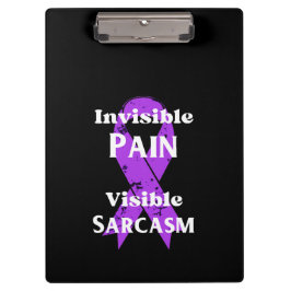 Onzichtbare pijn sarcastisch klembord
