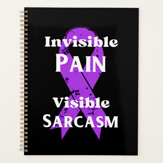 Onzichtbare pijn sarcastisch planner (Voorkant)