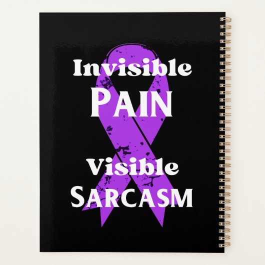 Onzichtbare pijn sarcastisch planner (Achterkant)