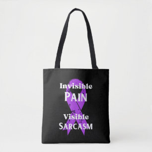 Onzichtbare pijn sarcastisch tote bag