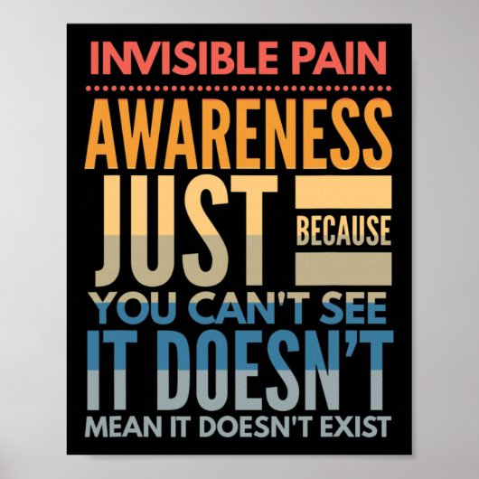 Onzichtbare pijngevoeligheid - Fibromyalgie Chroni Poster (Voorkant)